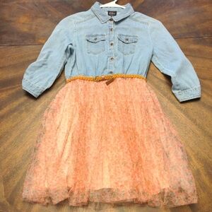 Lilt Light Blue and Peach Kids Dress Size 14/16